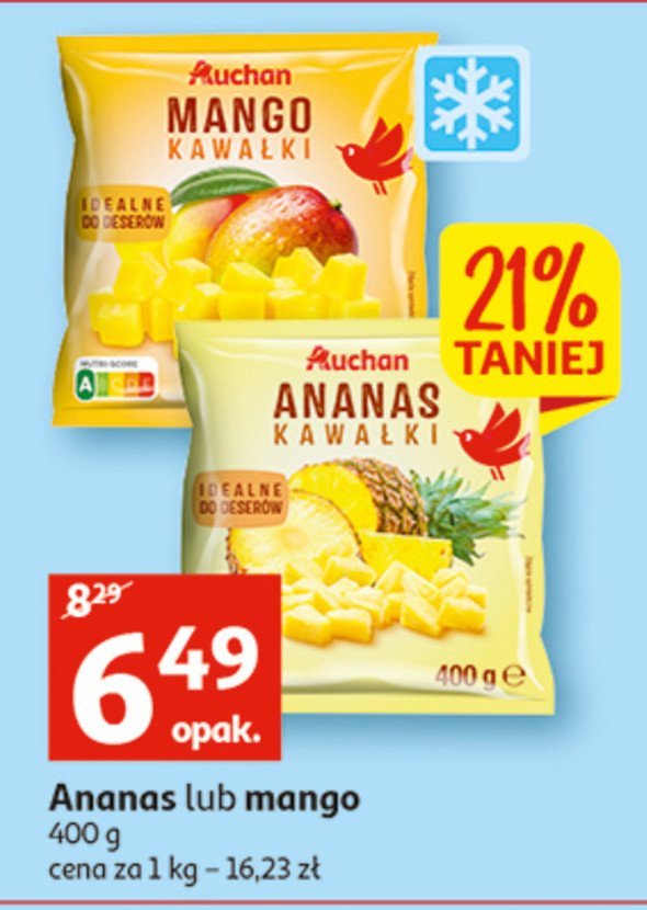 Mango kawałki Auchan różnorodne (logo czerwone) promocje