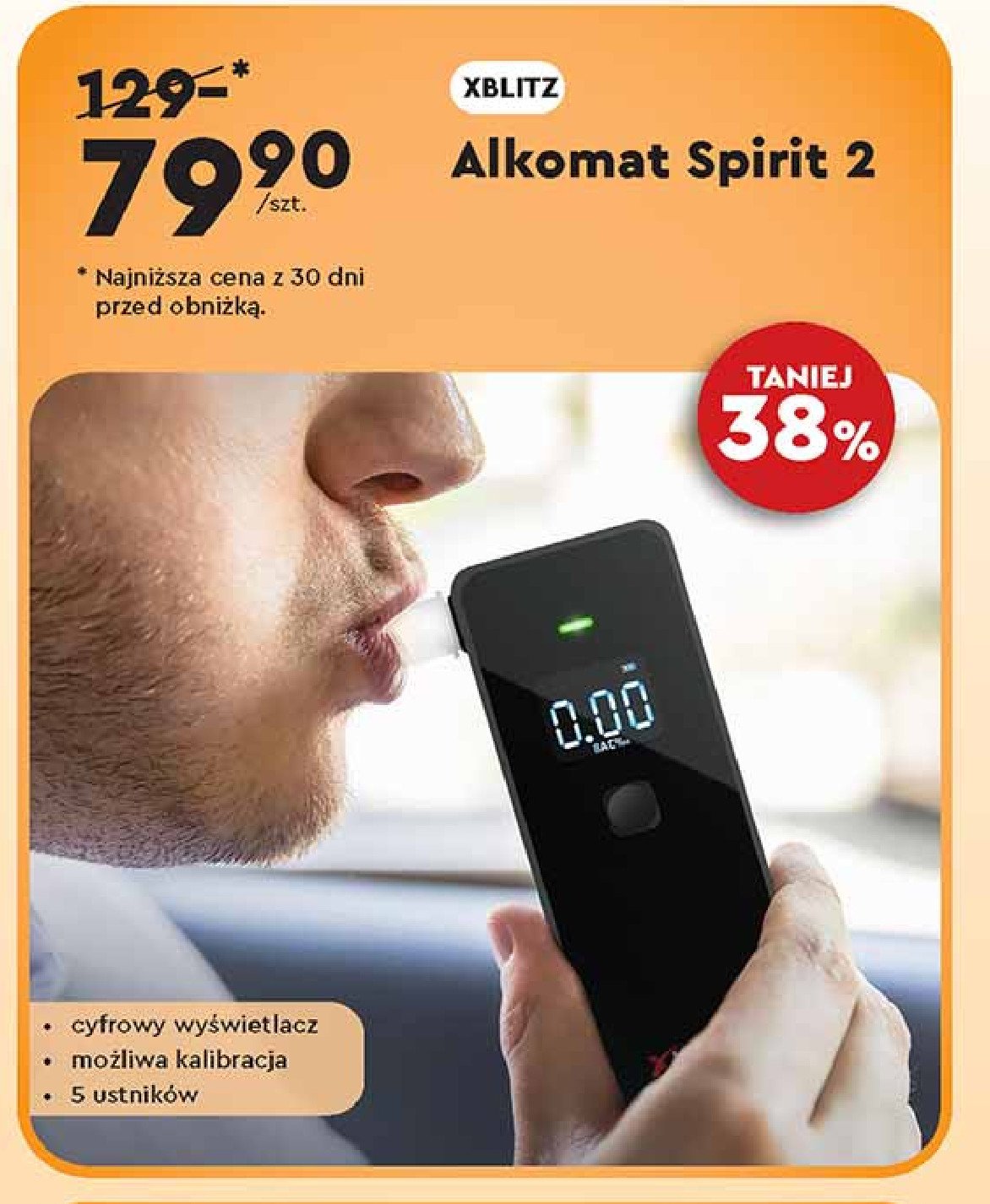 Alkomat spirit 2 Xblitz promocja w Biedronka