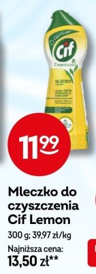 Mleczko do czyszczenia Cif Lemon promocja w Żabka