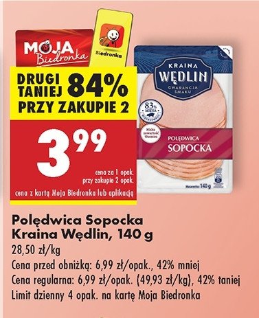 Polędwica sopocka Kraina wędlin promocja w Biedronka