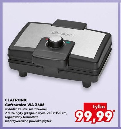 Gofrownica wa 3606 Clatronic promocja w Kaufland