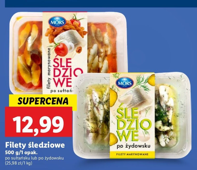 Filety śledziowe po żydowsku Mors ryby promocja w Lidl