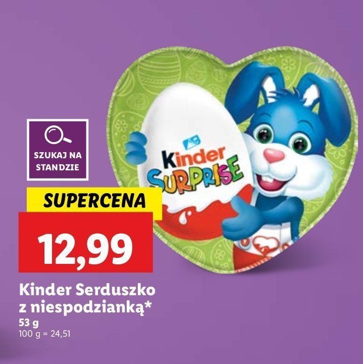Serce niespodzianka Kinder niespodzianka promocja