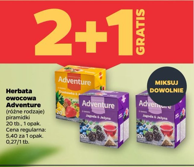 Herbata truskawka & ananas Adventure promocja w Netto