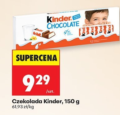 Czekolada Kinder, 150 g promocja w Biedronka