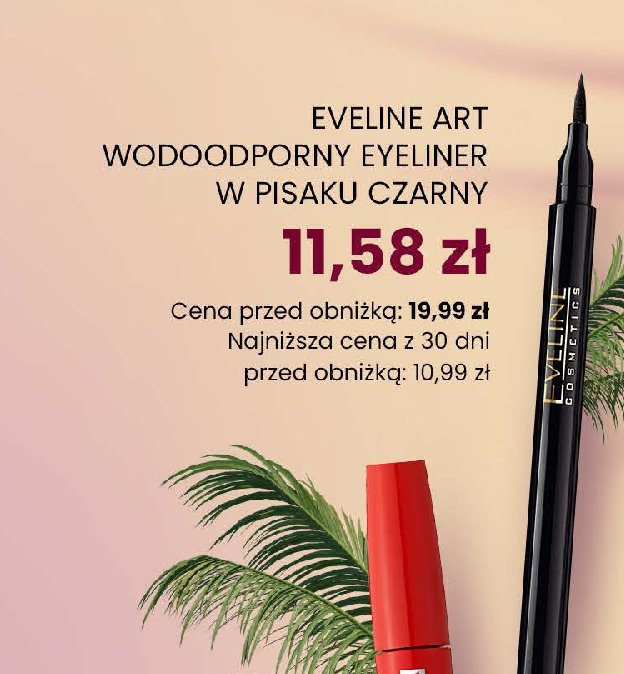 Eyeline wodoodporny EVELINE ART PROFESSIONAL MAKE UP promocja