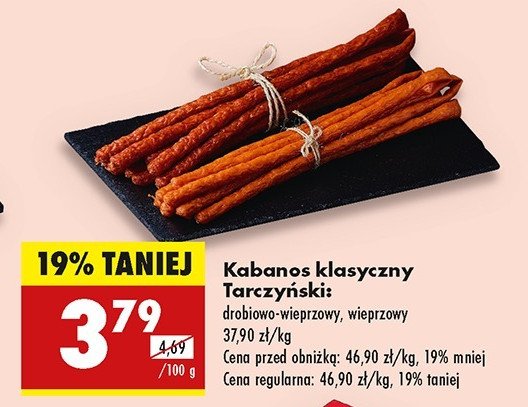 Kabanosy wieprzowe Tarczy艅ski promocja