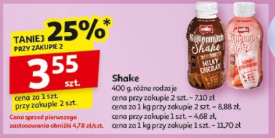 Nap贸j mleczny sunny strawberry Mullermilch shake promocja