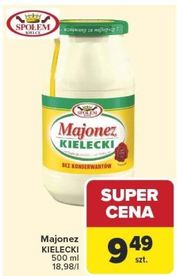 Majonez KIELECKI 500 ml promocja w Carrefour