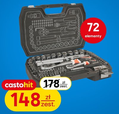 Zestaw kluczy YATO 1/2", 1/4" 72 elementy promocja w Castorama