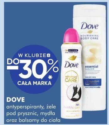 Antyperspiranty, żele pod prysznic, mydła oraz balsamy do ciała DOVE promocja w Super-Pharm