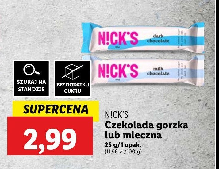 Czekolada ciemna N!ck's promocja