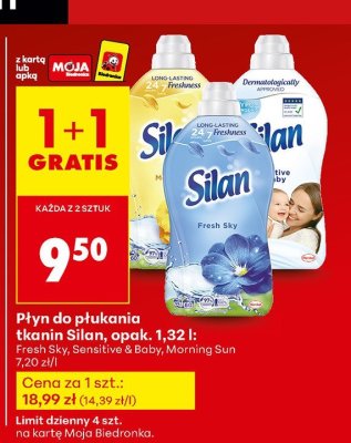 Płyn do płukania tkanin Silan opak. 1,32 l Morning Sun 1+1 gratis promocja w Biedronka