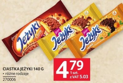 Ciastka Jeżyki 140 g różne rodzaje promocja w Selgros