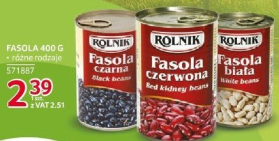 Fasola Rolnik 400g różne rodzaje promocja w Selgros
