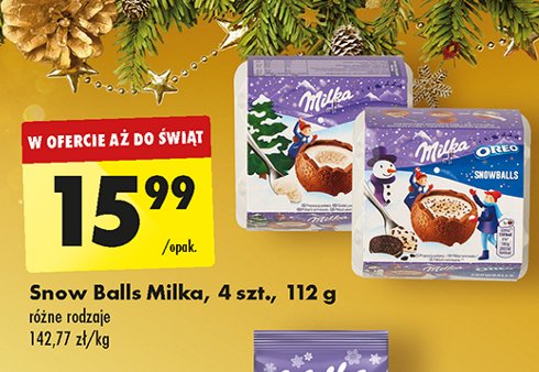 Kule czekoladowe Milka snow balls promocja w Biedronka