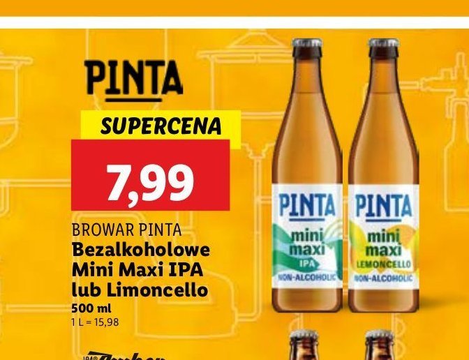 Piwo Pinta mini maxi mango promocja w Lidl