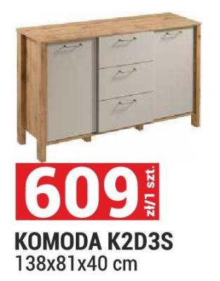KOMODA K2D3S 138x81x40 cm promocja w Merkury Market