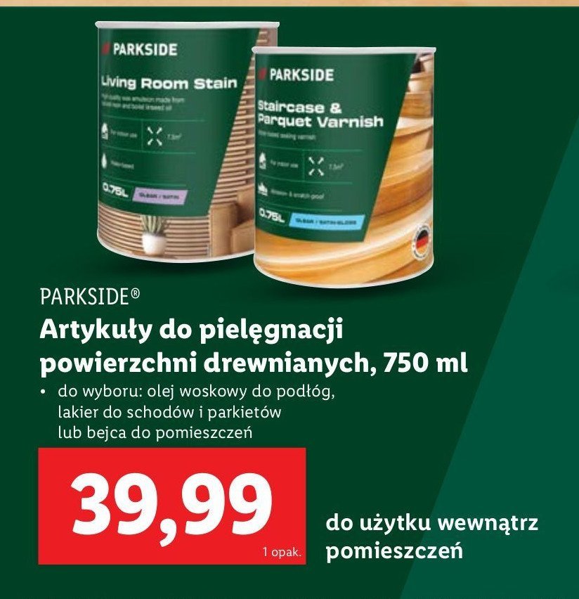 Bejca do pomieszczeń Parkside promocja