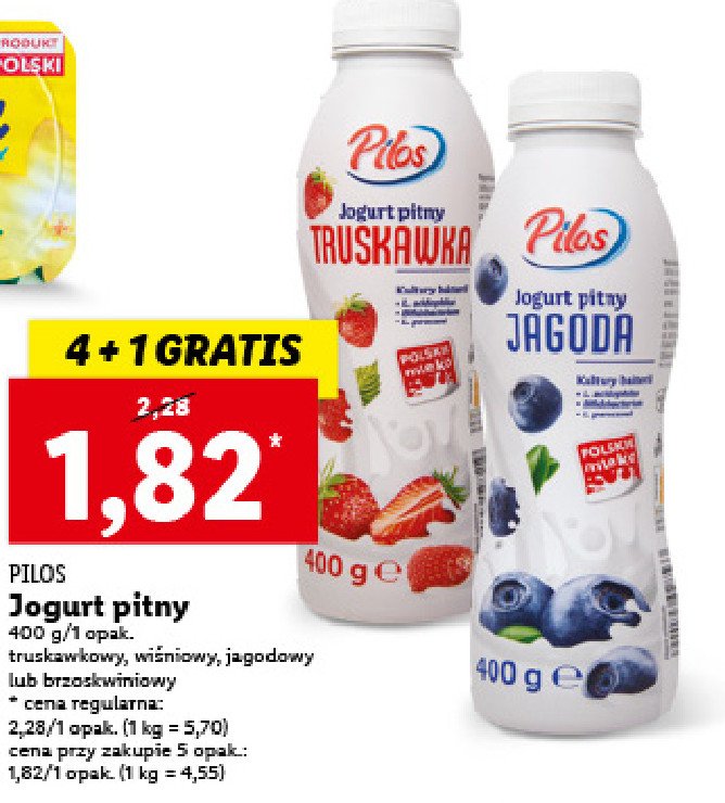 Jogurt wiśnia Pilos promocje