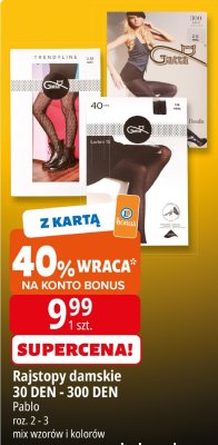 Rajstopy damskie 30 DEN - 300 DEN Pablo promocja w Leclerc
