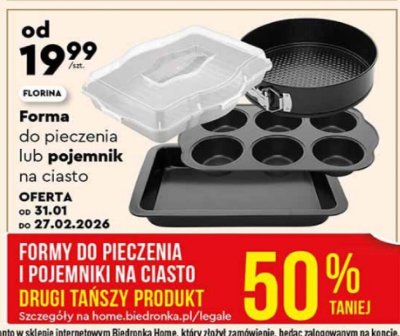 Forma do pieczenia lub pojemnik na ciasto promocja w Biedronka