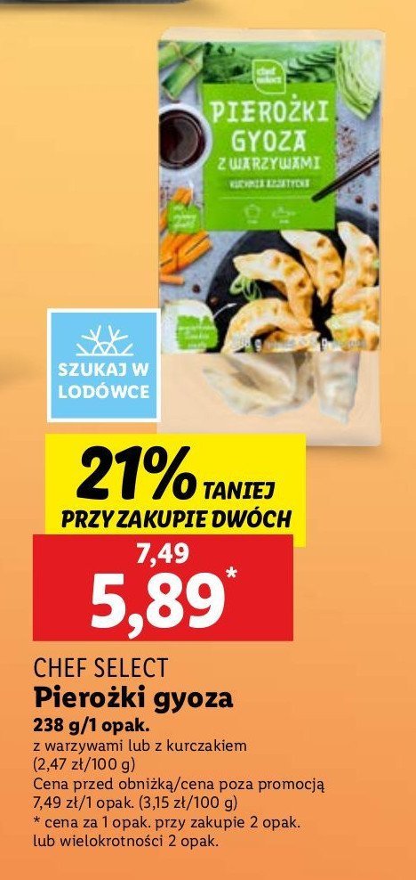 Pierożki gyoza z kurczakiem Chef select promocja