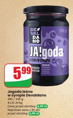 Jagoda leśna w syropie  promocja w Dino