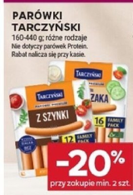 Parówki Tarczyński różne rodzaje promocja w Stokrotka