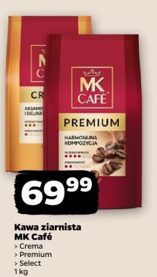 Kawa ziarnista Crema 1 kg promocja w Netto