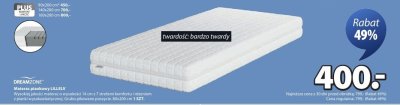 Materac piankowy LILLELU DREAMZONE promocja w Jysk