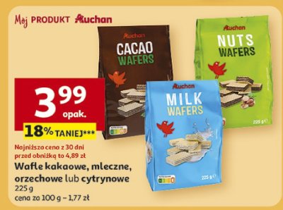Wafle kakaowe promocja w Auchan