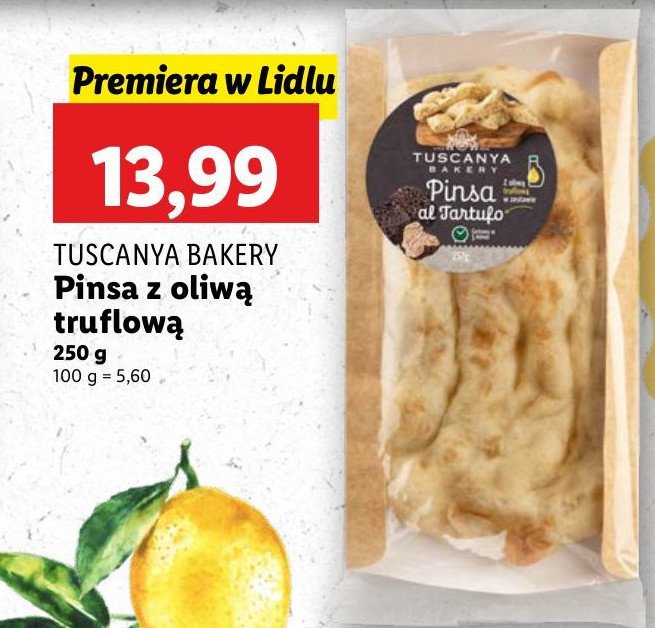 Pinsa z oliwą truflową Tuscanya bakery promocja w Lidl