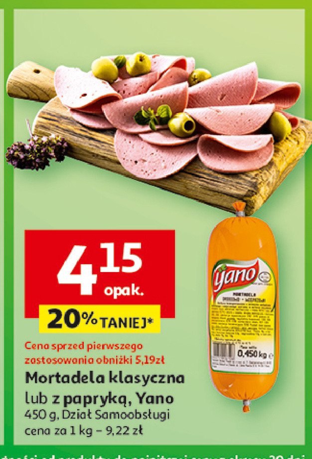 Mortadela z papryką Yano promocja