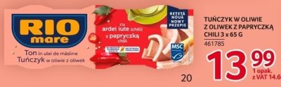 Tuńczyk w oliwie z oliwek z papryczką chili Rio Mare promocja w Selgros