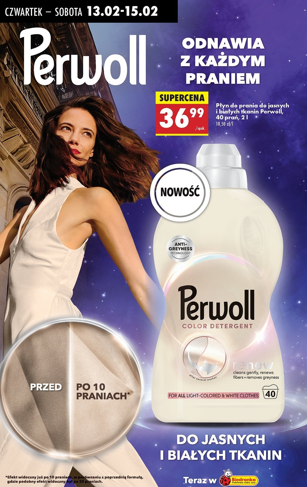 Płyn do prania jasnych i białych tkanin Perwoll color detergent promocja