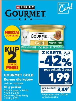 Karma dla kotów GOURMET GOLD różne rodzaje 85 g puszka promocja w Kaufland