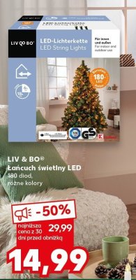 Łańcuch świetlny LED LIV & BO 180 diod, różne kolory promocja w Kaufland