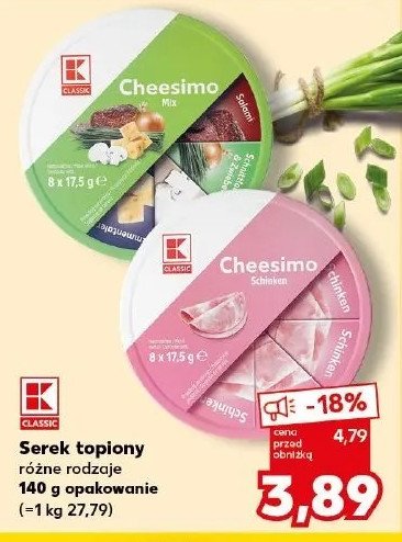 Ser topiony z zio艂ami K-classic cheesimo promocja