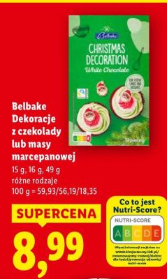 Dekoracje z czekolady lub masy marcepanowej Belbake promocja w Lidl