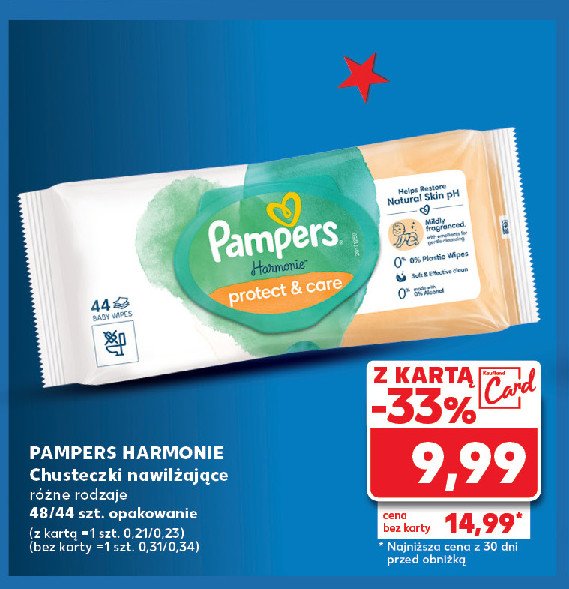 Chusteczki nawilżające protect & care PAMPERS HARMONIE promocja w Kaufland