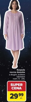 Koszula nocna damska z długim, krótkim rękawem rozm. S - 2XL promocja w Carrefour