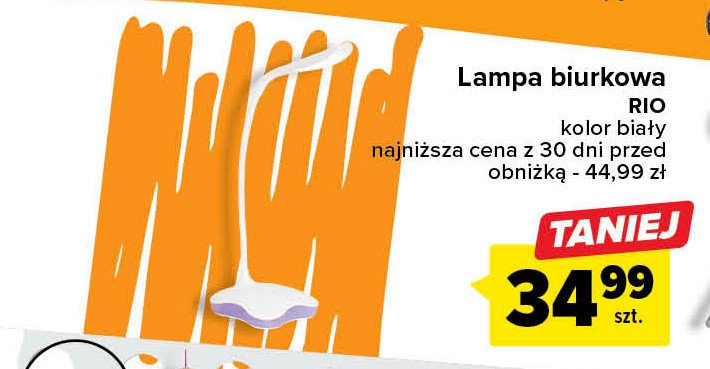 Lampa biurkowa rio bia艂a promocja