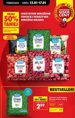 Szpinak rozdrobniony Mrożna Kraina promocja w Biedronka