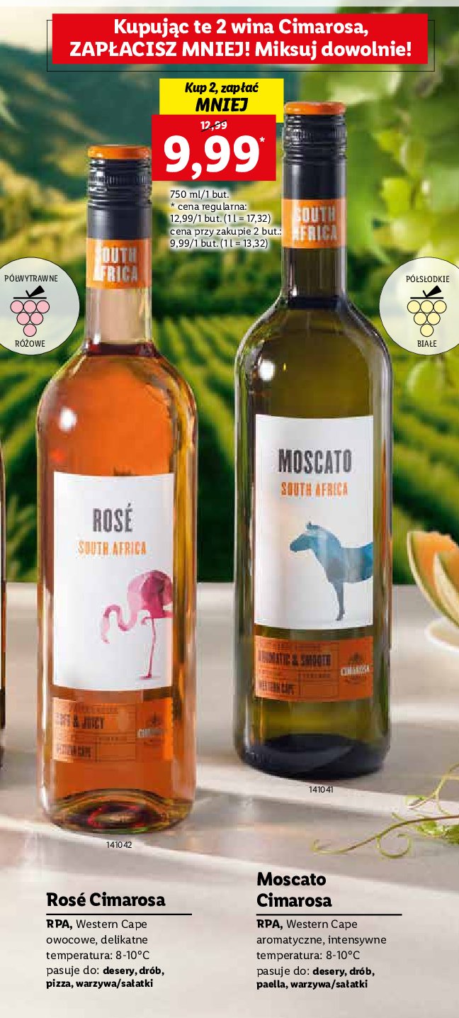 Wino Cimarosa moscato promocja