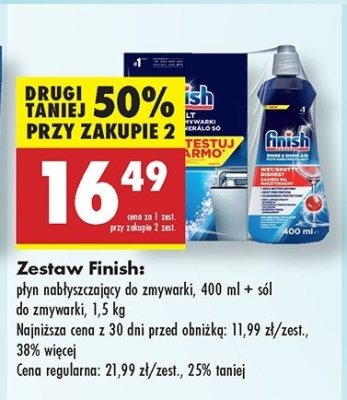 Płyn nabłyszczający + sól Finish nabłyszczacz promocja
