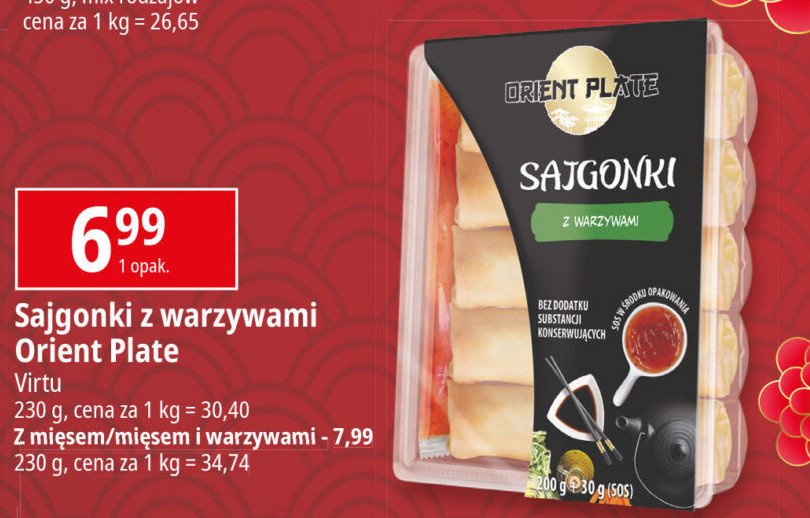 Sajgonki z warzywami Orient plate promocja