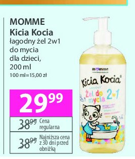 Żel łagodny 2w1 do mycia Momme kicia kocia promocja