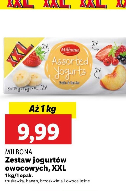 Jogurt wieloowocowy Milbona promocja w Lidl