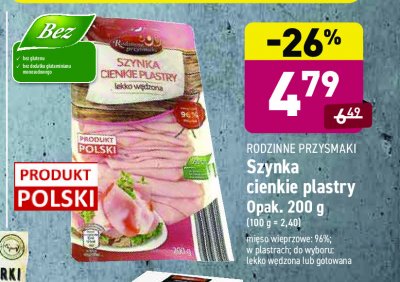 Szynka lekko w臋dzona Rodzinne przysmaki promocja